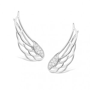 Cercei ear cuffs argint model aripi cu pietre DiAmanti Z1438ER_W-DIA (Argint 925‰ 1,9 g.)